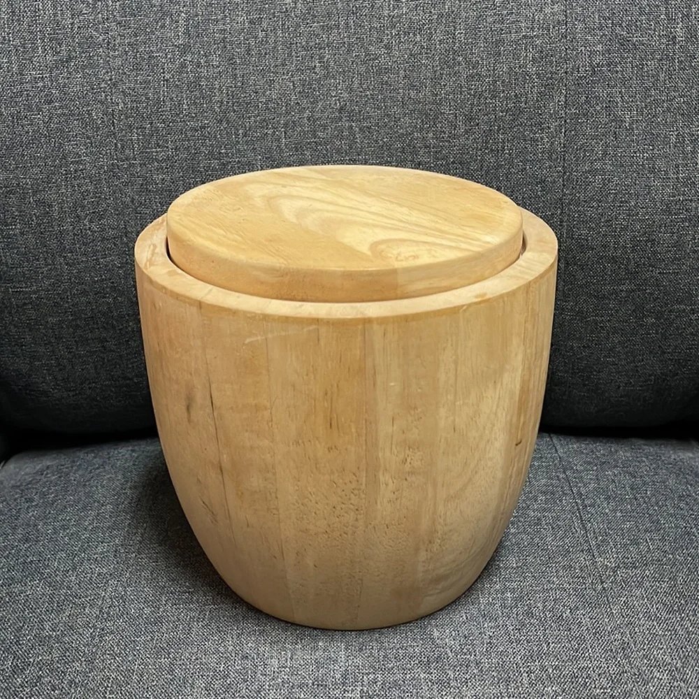 Crate & Barrel Wooden Ice Bucket